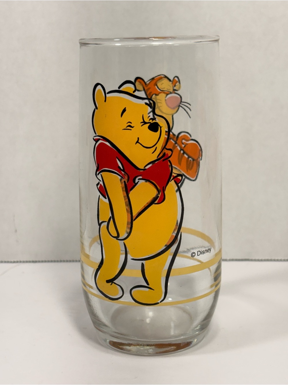 Vintage Disney Winnie the Pooh & Tigger Collectible Drinking Glass